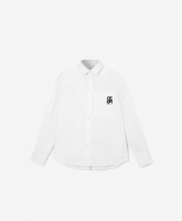 Рубашка свободной формы белая Gulliver, школьная форма для мальчиков  фото, kupilegko.ru